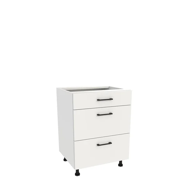 Szafka kuchenna BOSTON DSH-60-2W-1N biały / Tafla biały | Mebelbos