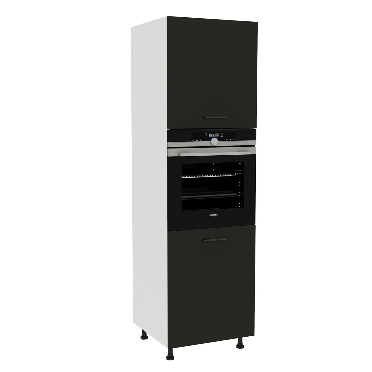 Szafka kuchenna BOSTON DP-60-197 biały / Tafla czarny | Mebelbos