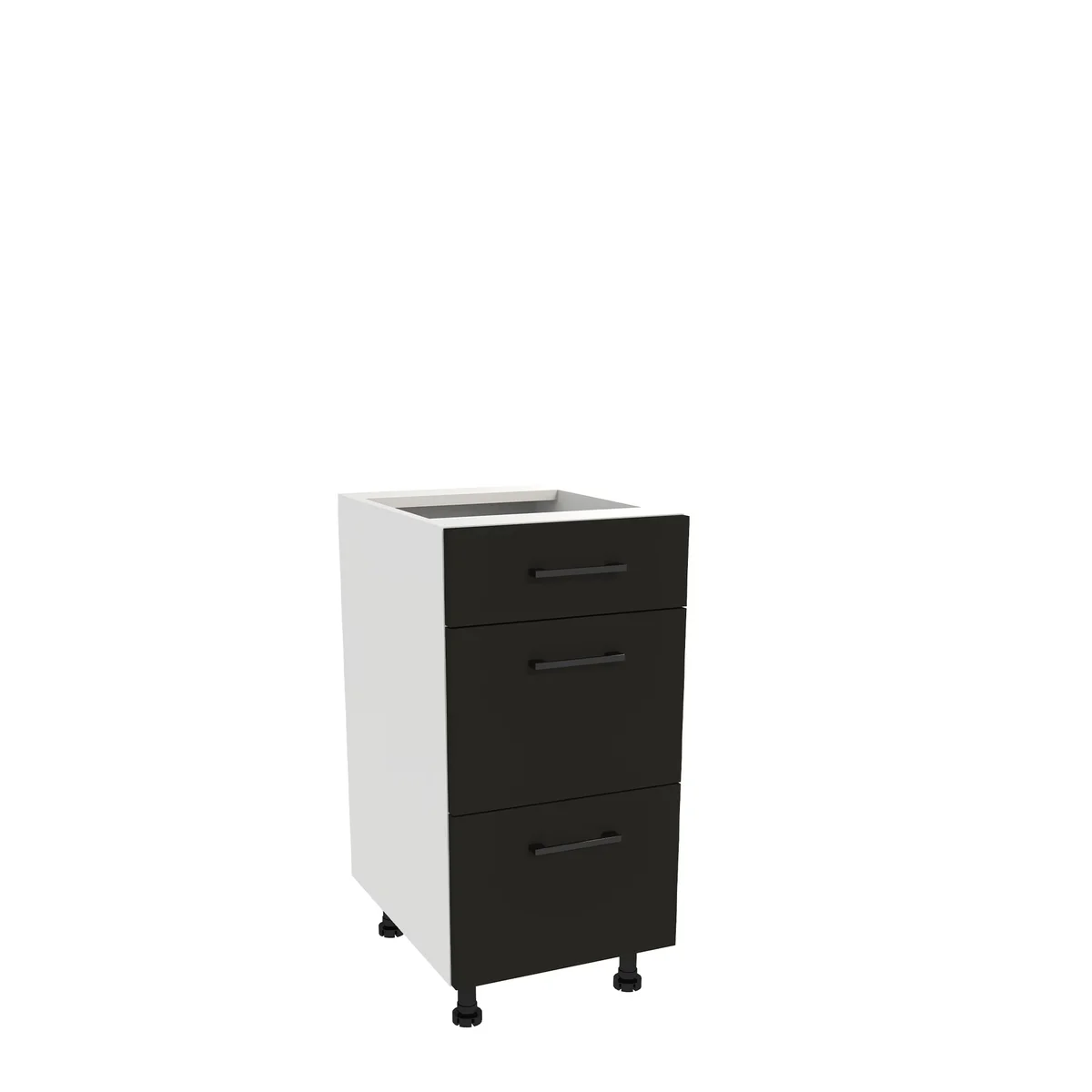 Szafka kuchenna BOSTON DSH-40-2W-1N biały / Tafla czarny | Mebelbos Szafka kuchenna BOSTON DSH-40-2W-1N biały / Tafla czarny | Mebelbos