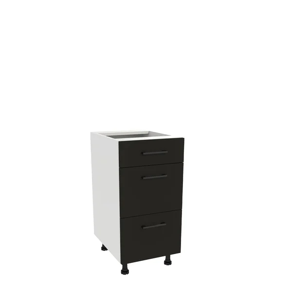 Szafka kuchenna BOSTON DSH-40-2W-1N biały / Tafla czarny | Mebelbos