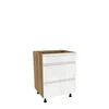 Szafka kuchenna BOSTON DSH-60-2W-1N dąb evok / Tafla B akryl biały połysk | Mebelbos Szafka kuchenna BOSTON DSH-60-2W-1N dąb evok / Tafla B akryl biały połysk | Mebelbos