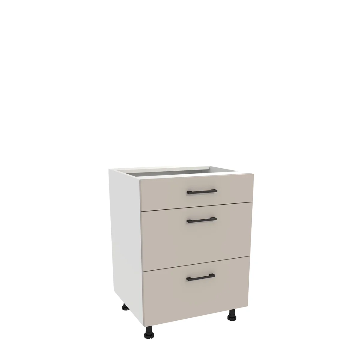 Szafka kuchenna BOSTON DSH-60-2W-1N biały / Tafla kaszmir | Mebelbos