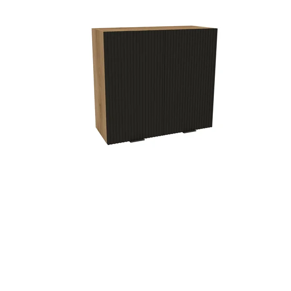 Szafka kuchenna BOSTON G2-80 dąb evok / Ryfla PVC czarny mat | Mebelbos