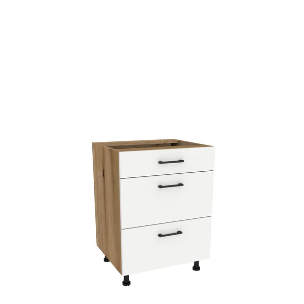 Szafka kuchenna BOSTON DSH-60-2W-1N dąb evok / Tafla biały | Mebelbos