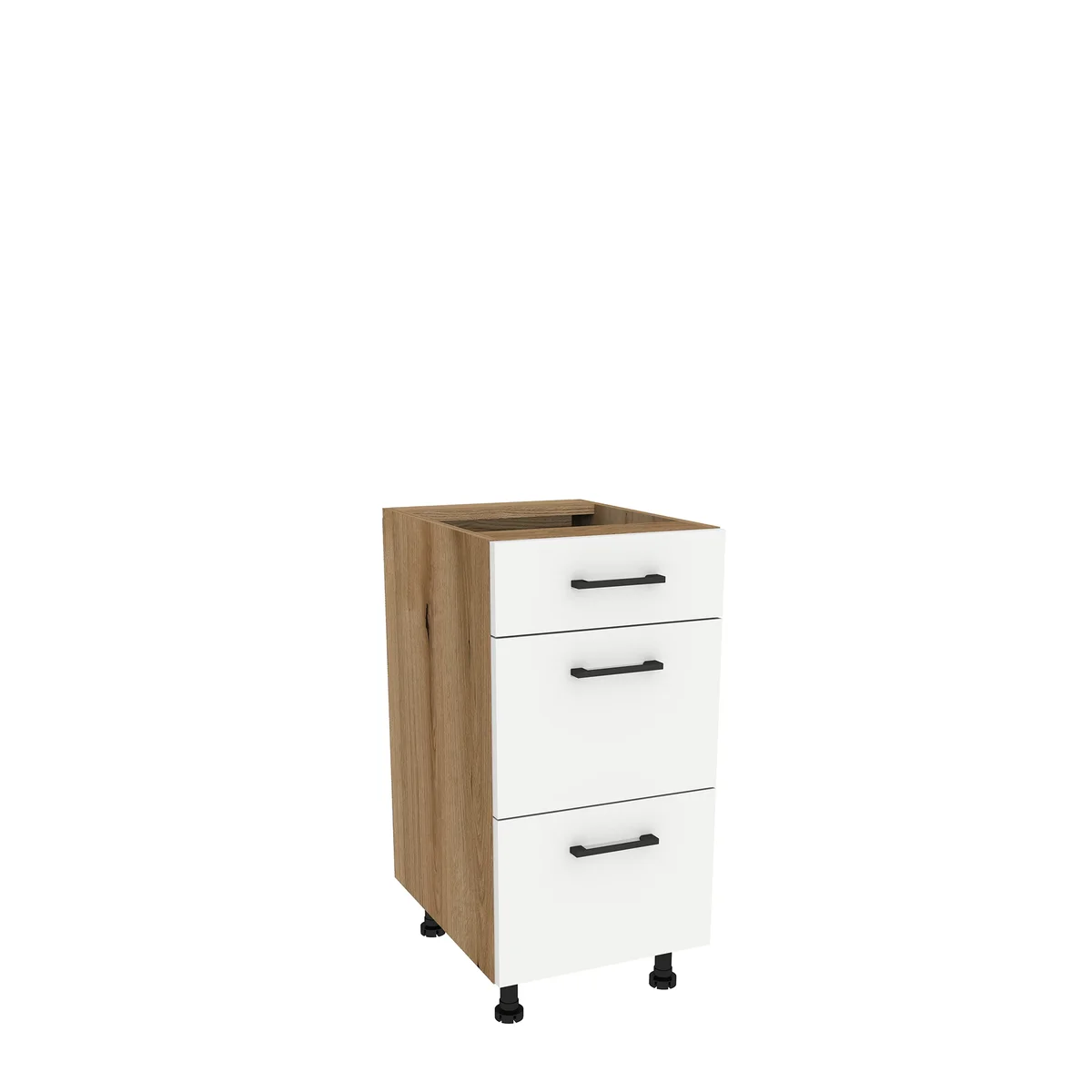 Szafka kuchenna BOSTON DSH-40-2W-1N dąb evok / Tafla biały | Mebelbos