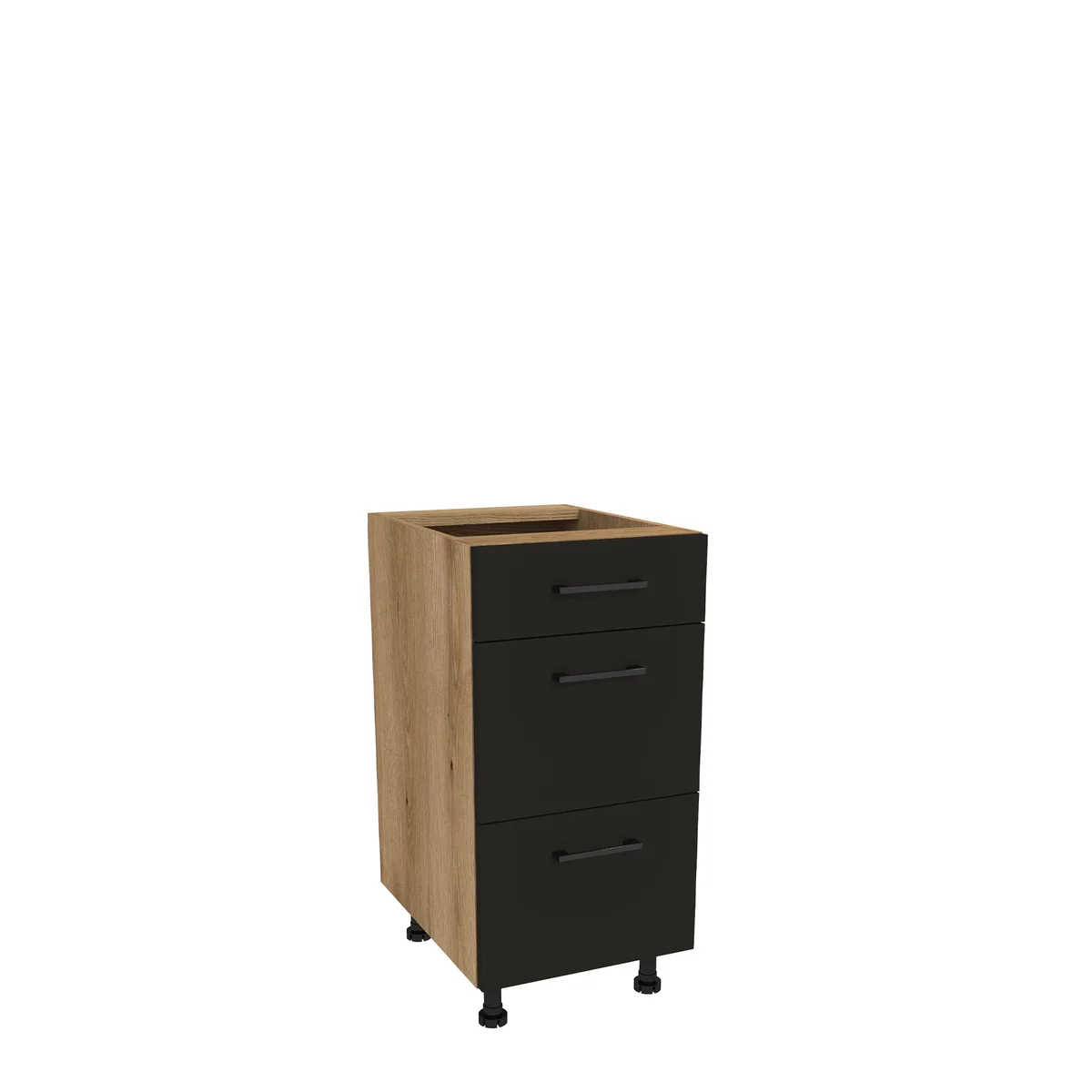 Szafka kuchenna BOSTON DSH-40-2W-1N dąb evok / Tafla czarny | Mebelbos