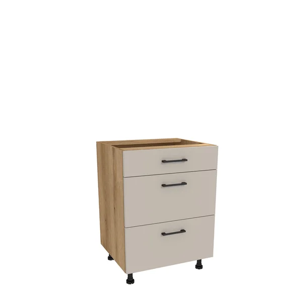 Szafka kuchenna BOSTON DSH-60-2W-1N dąb evok / Tafla kaszmir | Mebelbos