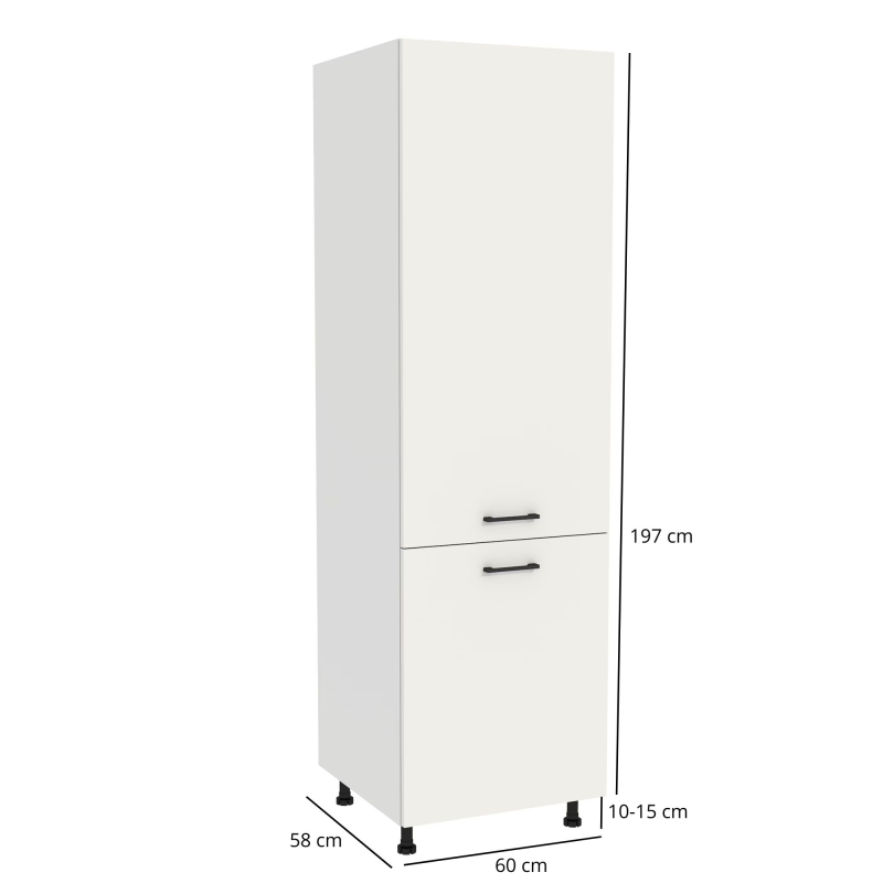 Szafka kuchenna BOSTON DL-60-197 biały / Tafla biały | Mebelbos — zdjęcie 2