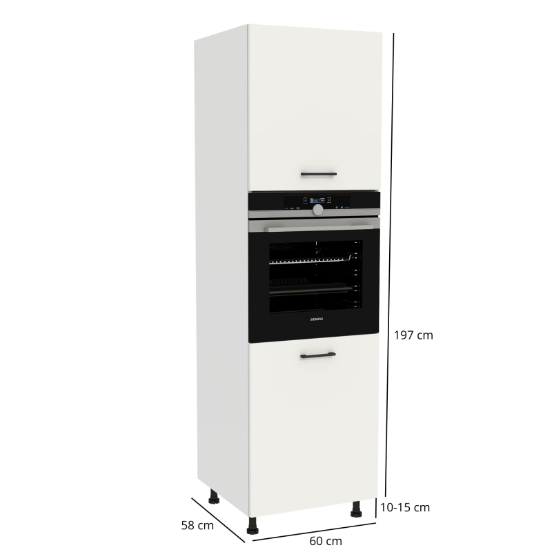 Szafka kuchenna BOSTON DP-60-197 biały / Tafla biały | Mebelbos — zdjęcie 2
