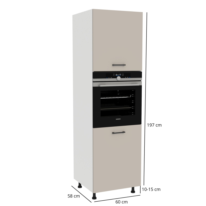 Szafka kuchenna BOSTON DP-60-197 biały / Tafla kaszmir | Mebelbos — zdjęcie 2