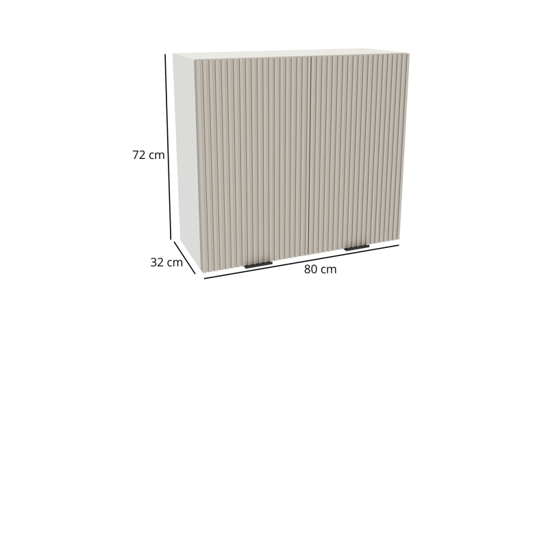 Szafka kuchenna BOSTON G2-80 biały / Ryfla PVC kaszmir mat | Mebelbos — zdjęcie 2