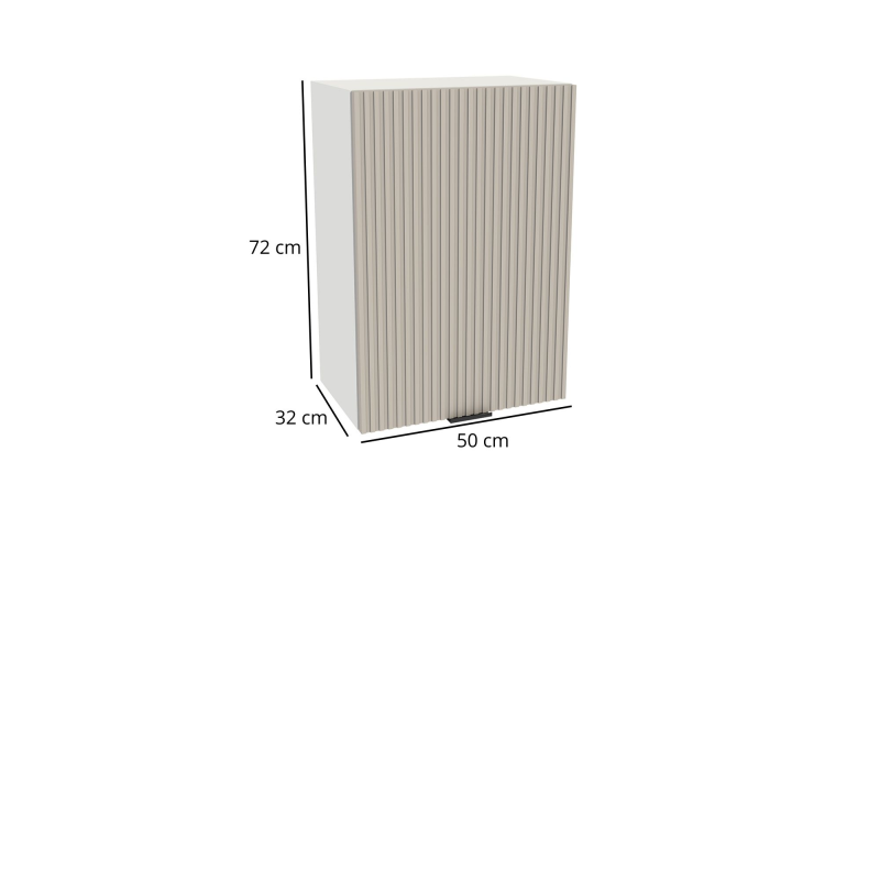 Szafka kuchenna BOSTON G-50 biały / Ryfla PVC kaszmir mat | Mebelbos — zdjęcie 2