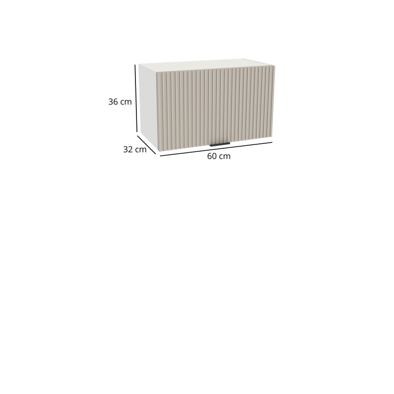 Szafka kuchenna BOSTON GO-60 biały / Ryfla PVC kaszmir mat | Mebelbos — zdjęcie 2