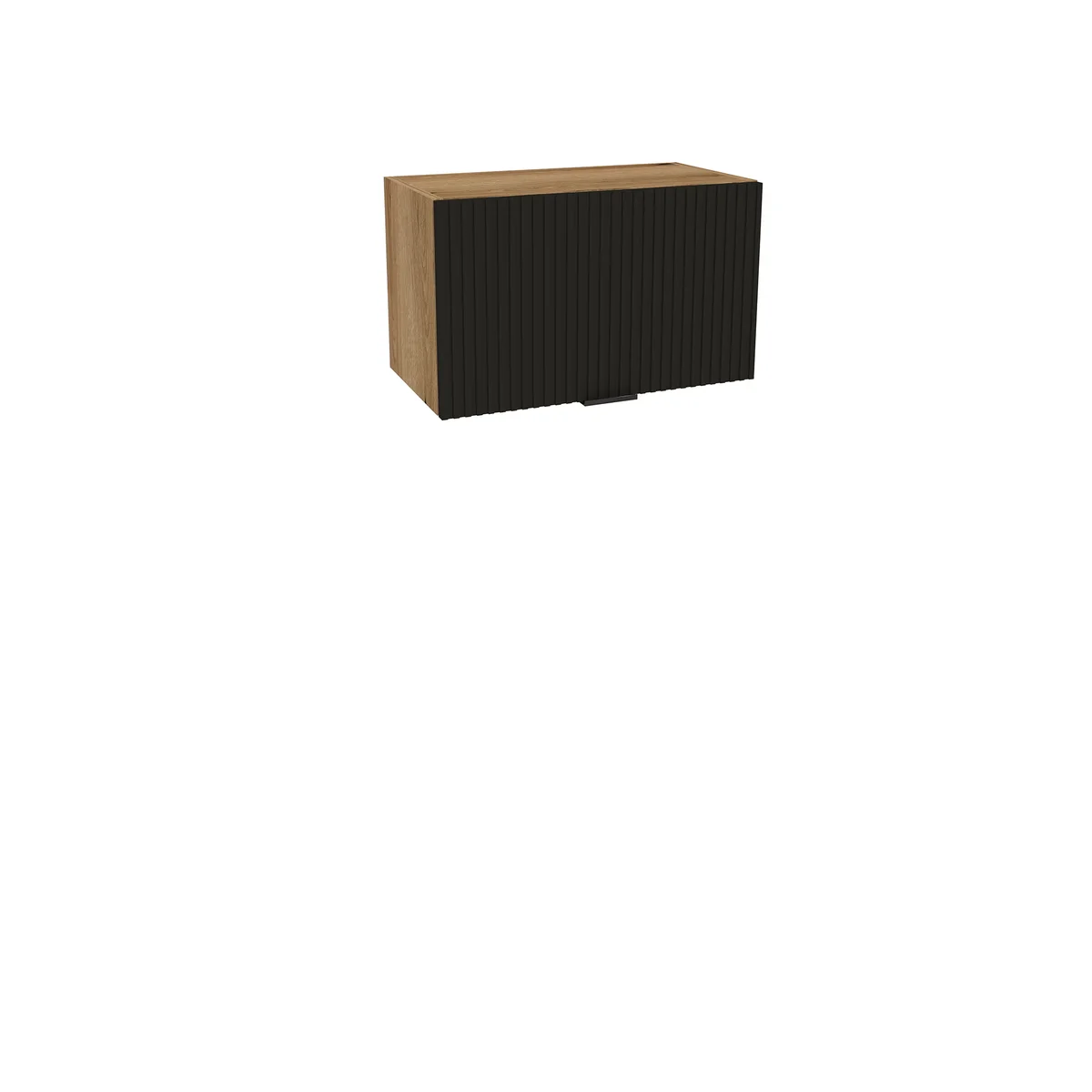 Szafka kuchenna BOSTON GO-60 dąb evok / Ryfla PVC czarny mat | Mebelbos
