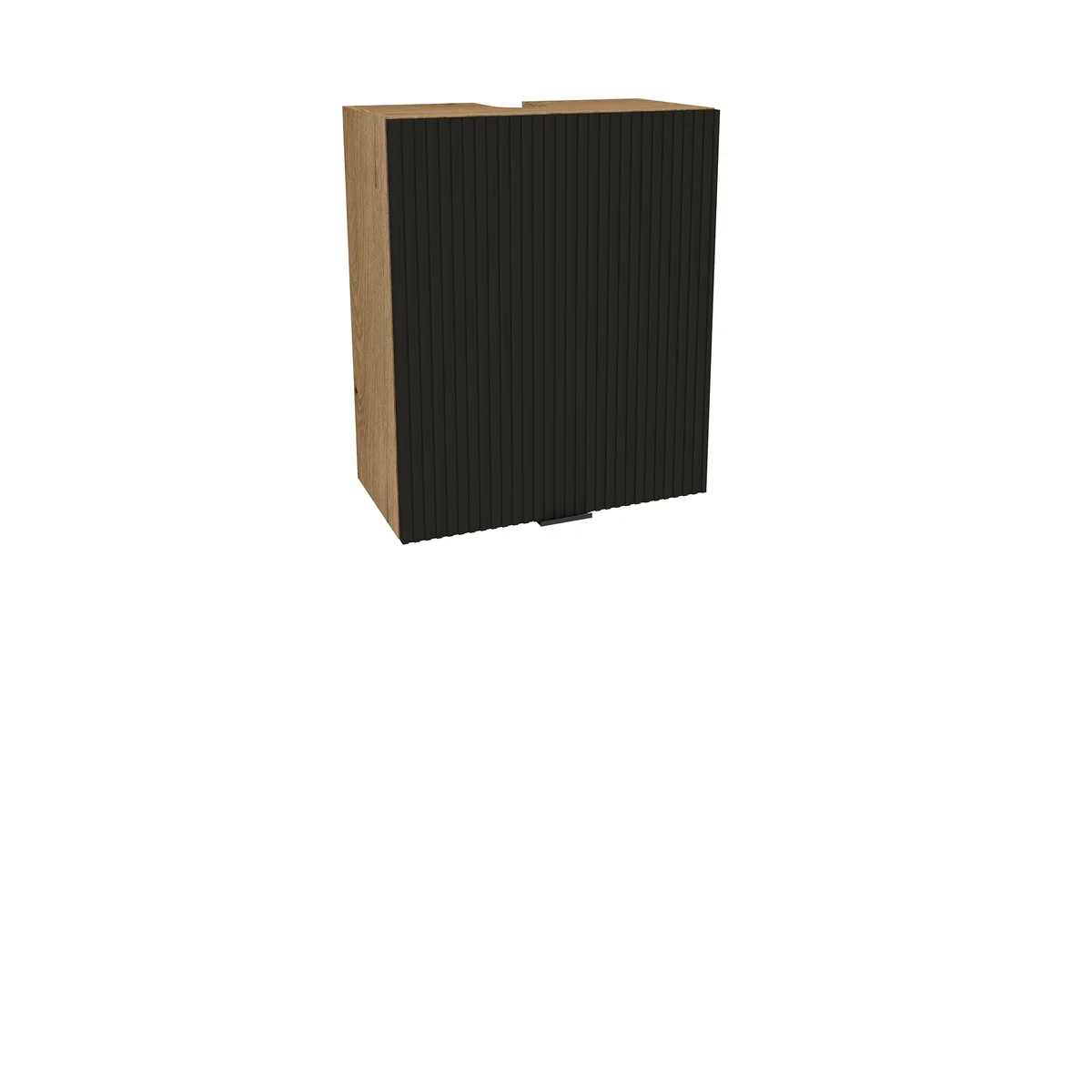 Szafka kuchenna BOSTON GOK-60 okap dąb evok / Ryfla PVC czarny mat | Mebelbos