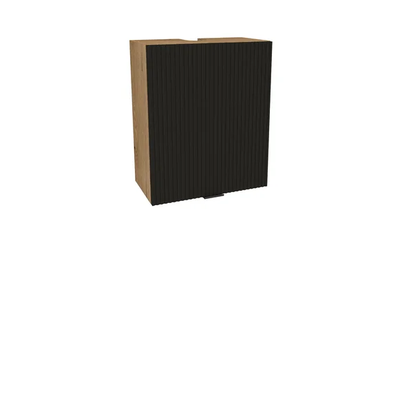 Szafka kuchenna BOSTON GOK-60 okap dąb evok / Ryfla PVC czarny mat | Mebelbos