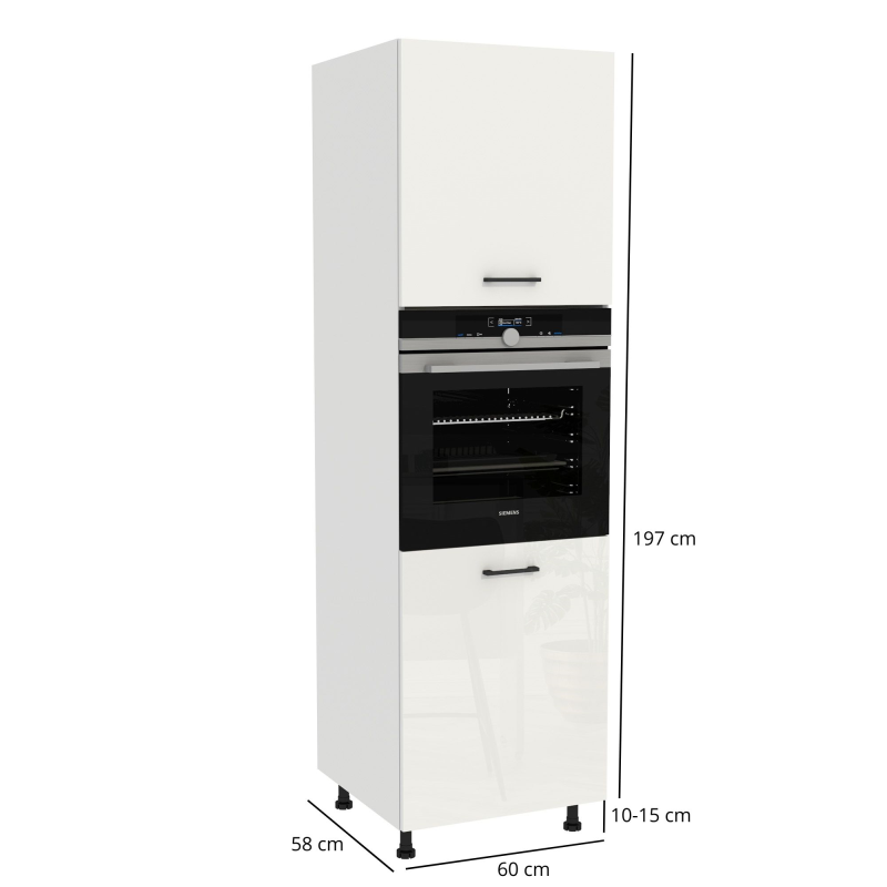 Szafka kuchenna BOSTON DP-60-197 biały / Tafla akryl biały połysk | Mebelbos — zdjęcie 2