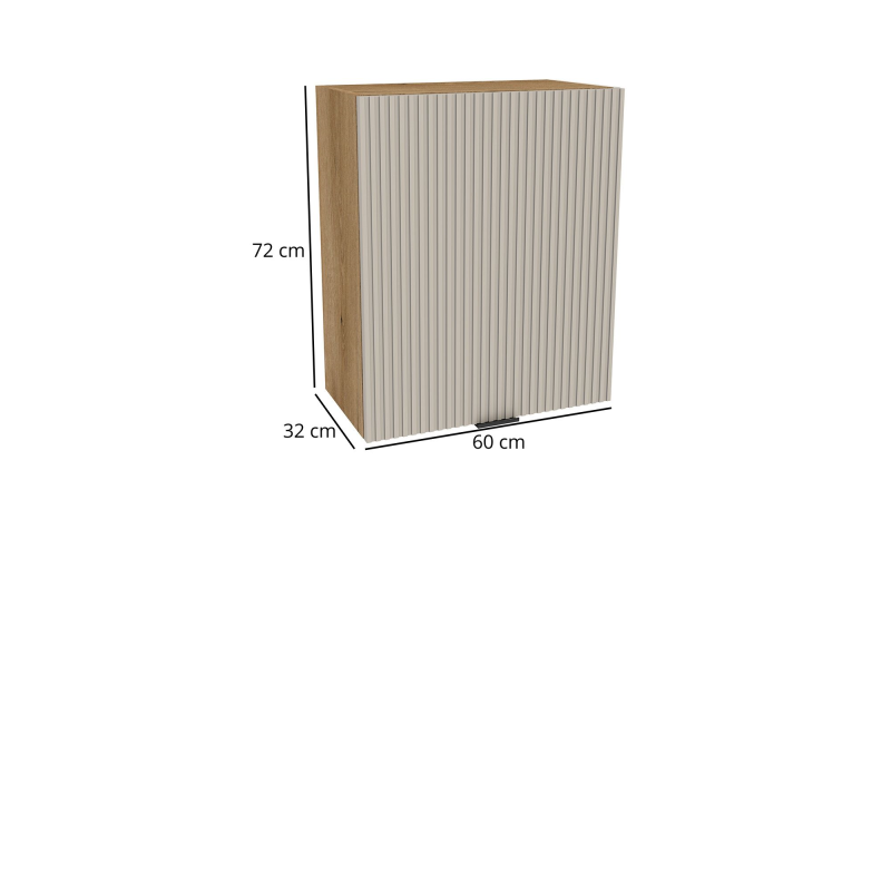 Szafka kuchenna BOSTON G-60 dąb evok / Ryfla PVC kaszmir mat | Mebelbos — zdjęcie 2