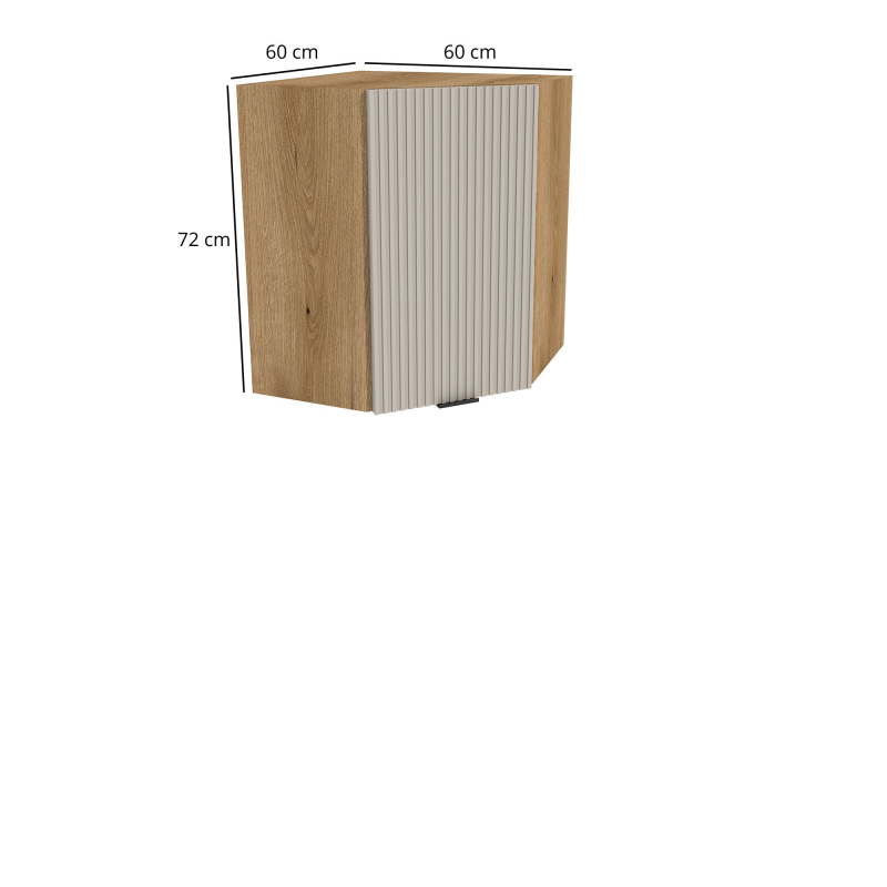 Szafka kuchenna BOSTON GNWU-60 dąb evok / Ryfla PVC kaszmir mat | Mebelbos — zdjęcie 2
