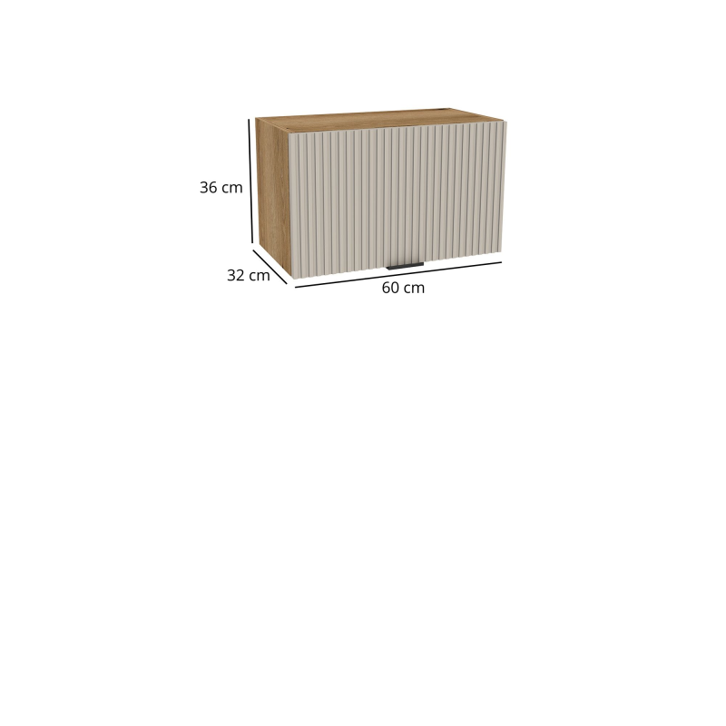 Szafka kuchenna BOSTON GO-60 dąb evok / Ryfla PVC kaszmir mat | Mebelbos — zdjęcie 2