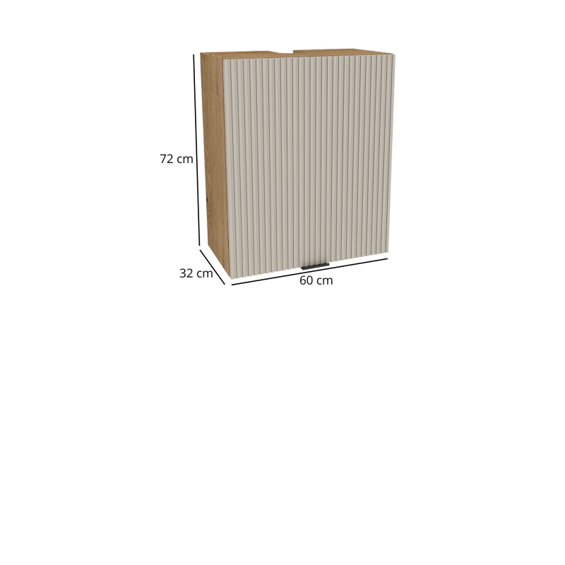 Szafka kuchenna BOSTON GOK-60 okap dąb evok / Ryfla PVC kaszmir mat | Mebelbos — zdjęcie 2