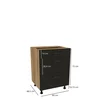 Szafka kuchenna BOSTON DSH-60-2W-1N dąb evok / Tafla czarny | Mebelbos — zdjęcie 2 Szafka kuchenna BOSTON DSH-60-2W-1N dąb evok / Tafla czarny | Mebelbos — zdjęcie 2