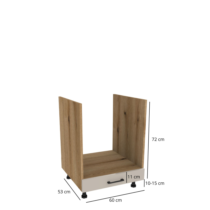 Szafka kuchenna BOSTON DP-60 dąb evok / Tafla kaszmir | Mebelbos — zdjęcie 2