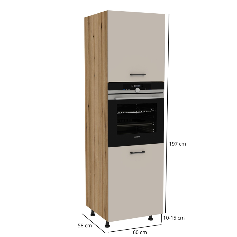 Szafka kuchenna BOSTON DP-60-197 dąb evok / Tafla kaszmir | Mebelbos — zdjęcie 2
