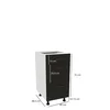 Szafka kuchenna BOSTON DSH-40-2W-1N biały / Tafla czarny | Mebelbos — zdjęcie 2 Szafka kuchenna BOSTON DSH-40-2W-1N biały / Tafla czarny | Mebelbos — zdjęcie 2