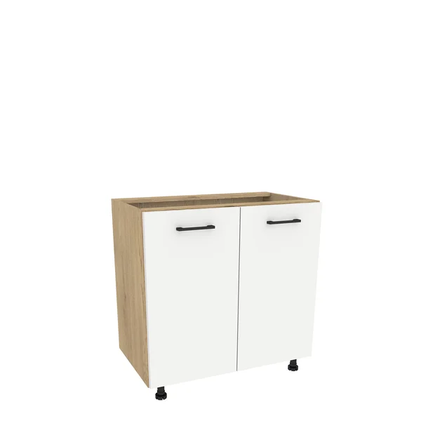 Szafka kuchenna BOSTON D2-80 dąb cremona / Tafla biały | Mebelbos