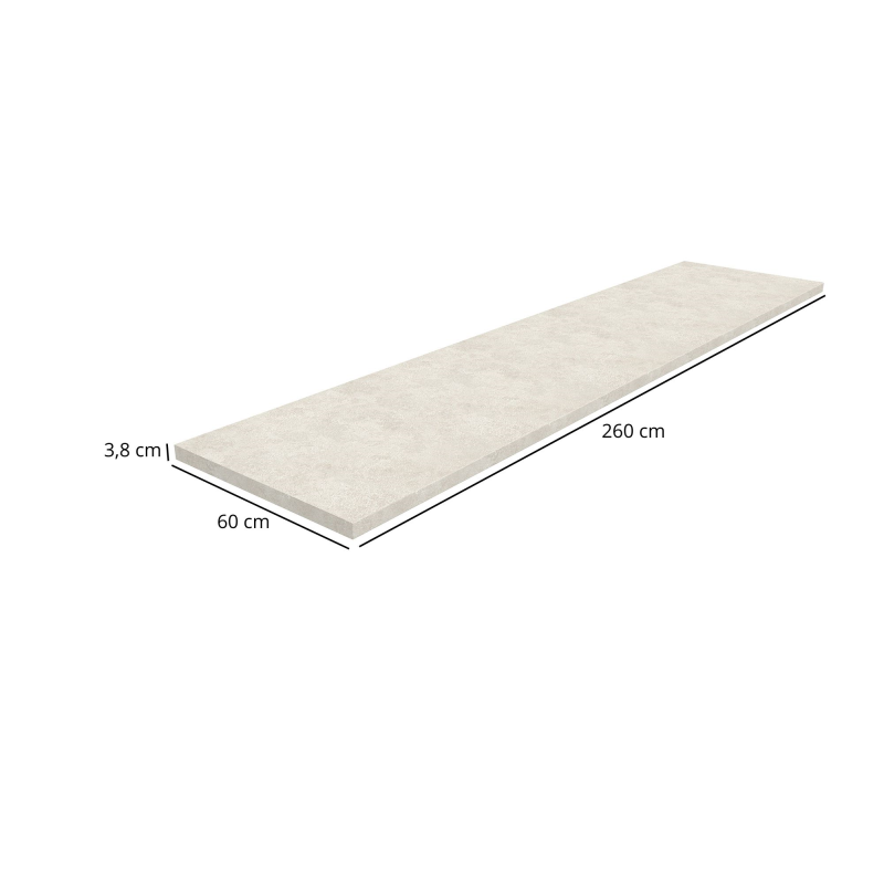 Blat do szafek 260 cm Wapień Crema K209 RS | Mebelbos — zdjęcie 2