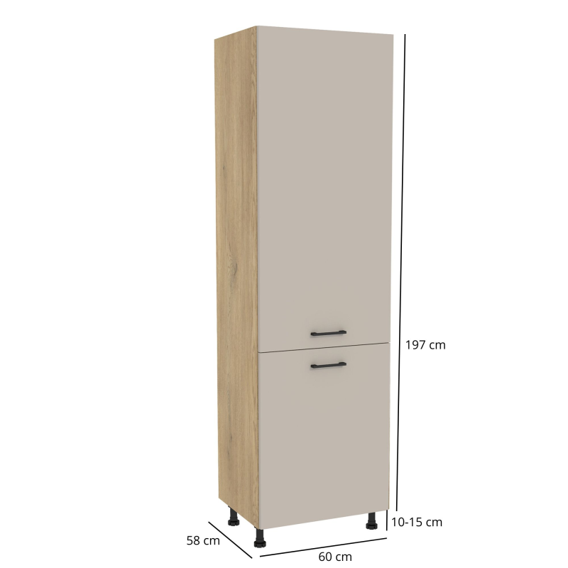 Szafka kuchenna BOSTON DL-60-197 dąb cremona / Tafla kaszmir | Mebelbos — zdjęcie 3