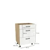 Szafka kuchenna BOSTON DSH-60-2W-1N dąb cremona / Tafla akryl biały połysk | Mebelbos — zdjęcie 2