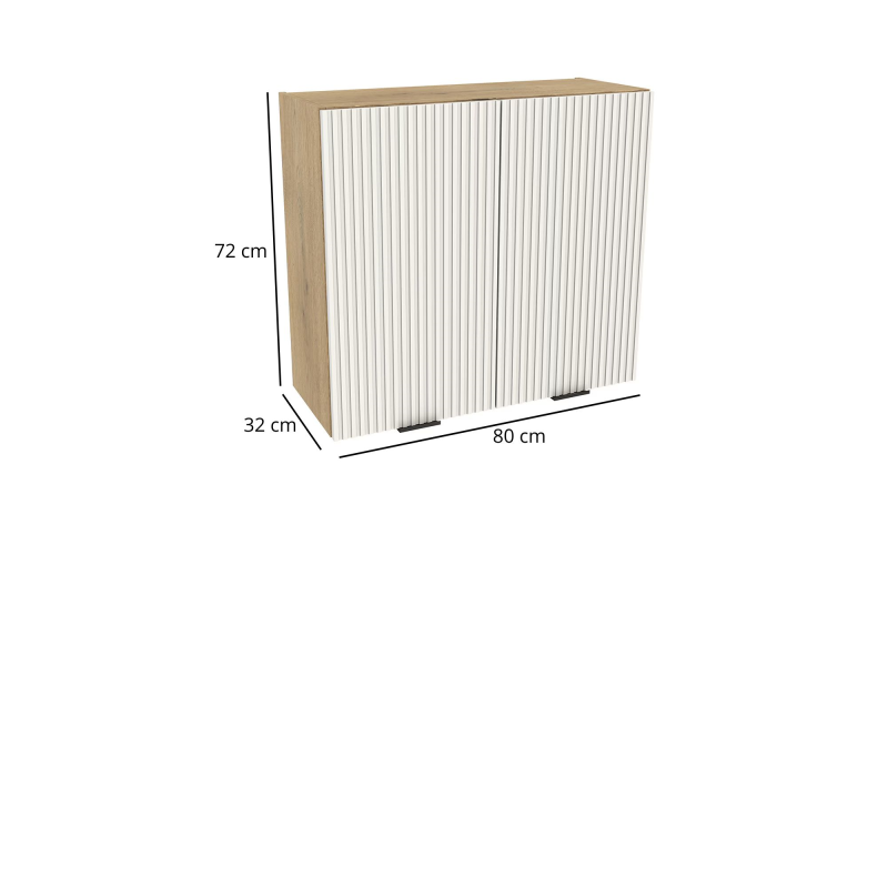 Szafka kuchenna BOSTON G2-80 dąb cremona / Ryfla PVC biały mat | Mebelbos — zdjęcie 2