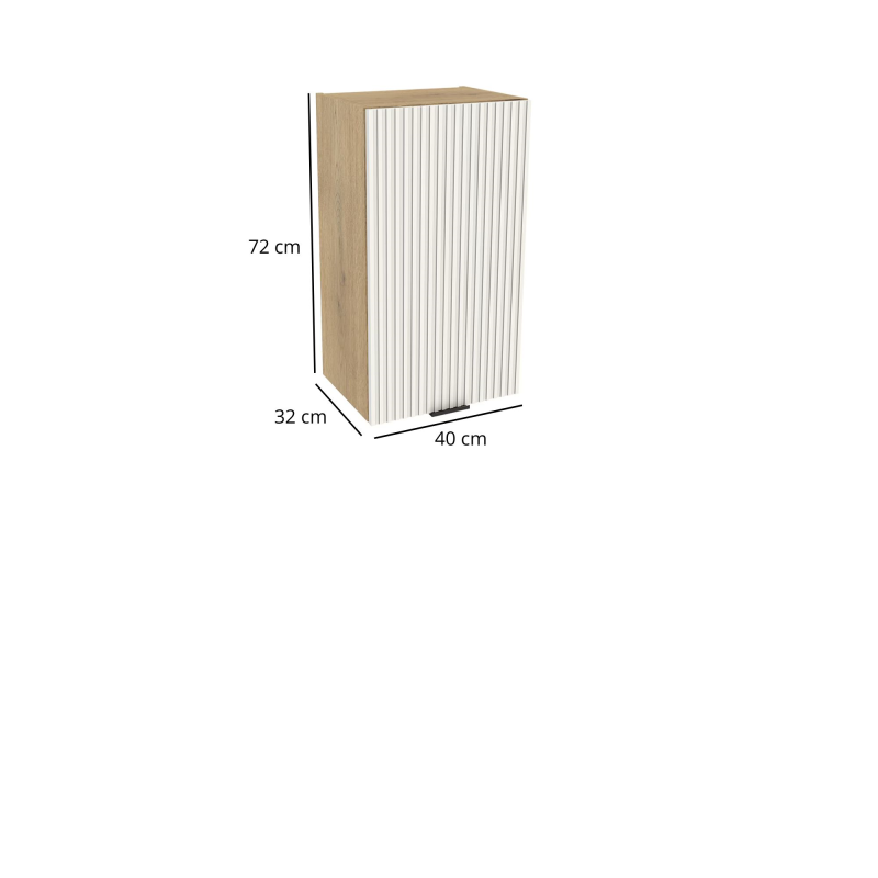 Szafka kuchenna BOSTON G-40 dąb cremona / Ryfla PVC biały mat | Mebelbos — zdjęcie 2