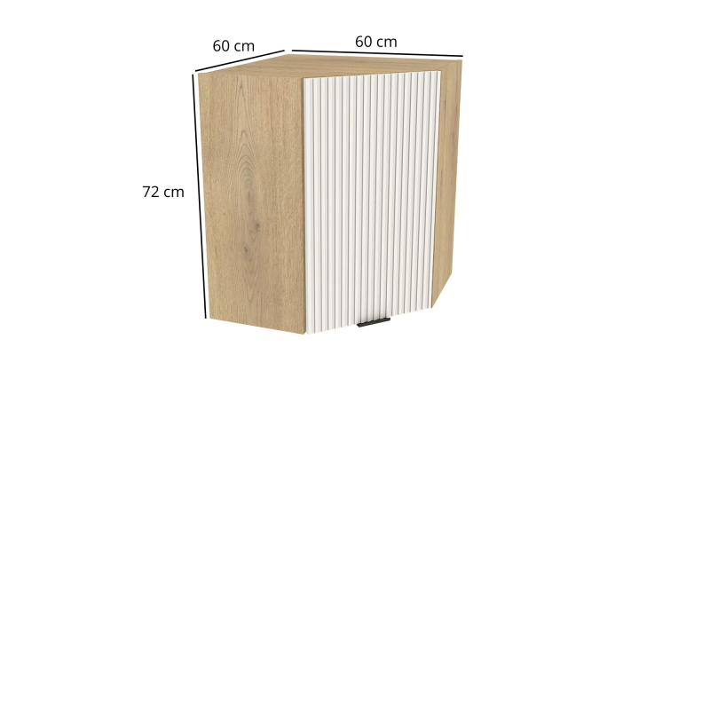 Szafka kuchenna BOSTON GNWU-60 dąb cremona / Ryfla PVC biały mat | Mebelbos — zdjęcie 2
