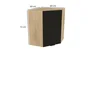 Szafka kuchenna BOSTON GNWU-60 dąb cremona / Ryfla PVC czarny mat | Mebelbos — zdjęcie 2
