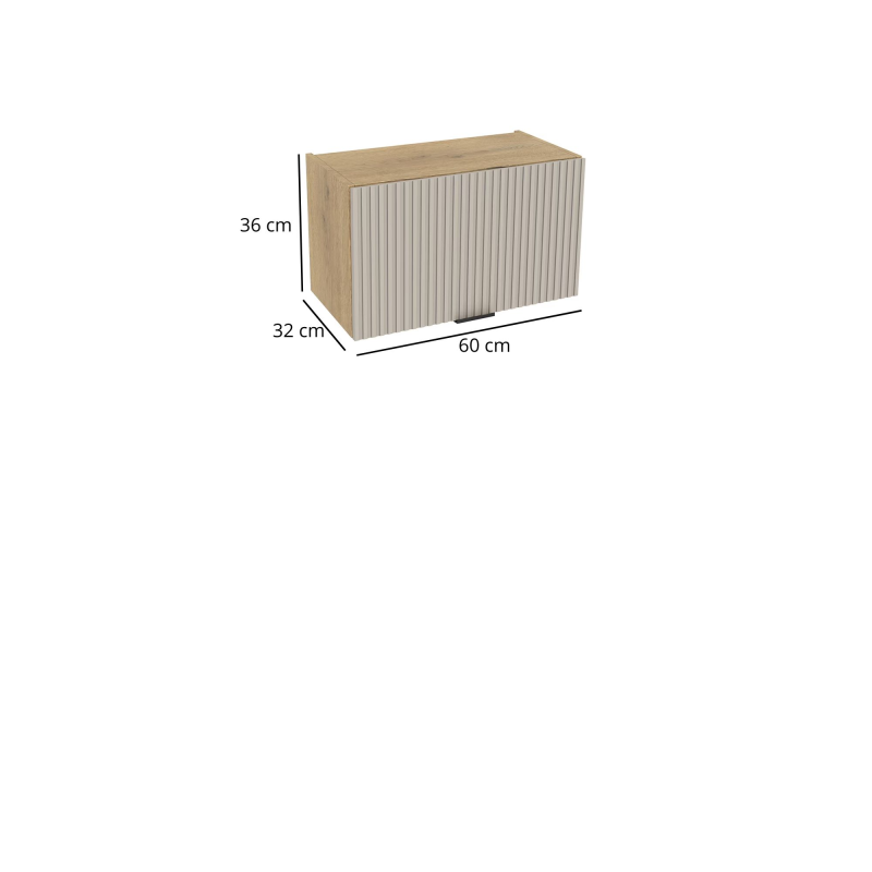 Szafka kuchenna BOSTON GO-60 dąb cremona / Ryfla PVC kaszmir mat | Mebelbos — zdjęcie 2
