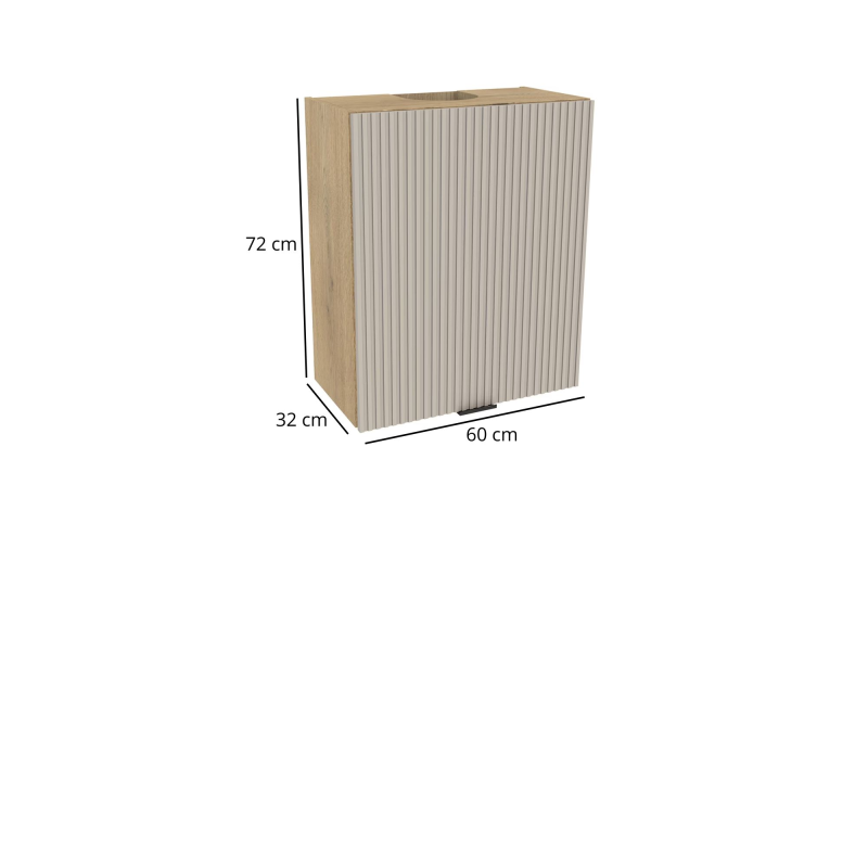 Szafka kuchenna BOSTON GOK-60 okap dąb cremona / Ryfla PVC kaszmir mat | Mebelbos — zdjęcie 2