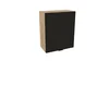Szafka kuchenna BOSTON G-60 dąb cremona / Ryfla PVC czarny mat | Mebelbos