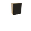 Szafka kuchenna BOSTON GOK-60 okap dąb cremona / Ryfla PVC czarny mat | Mebelbos