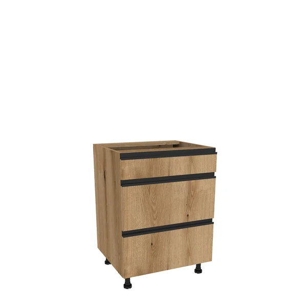 Szafka kuchenna BOSTON DSH-60-2W-1N dąb evok / Tafla L dąb evok | Mebelbos