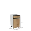 Szafka kuchenna BOSTON D1SH-40 lewa, biały / Tafla L dąb evok | Mebelbos — zdjęcie 2 Szafka kuchenna BOSTON D1SH-40 lewa, biały / Tafla L dąb evok | Mebelbos — zdjęcie 2