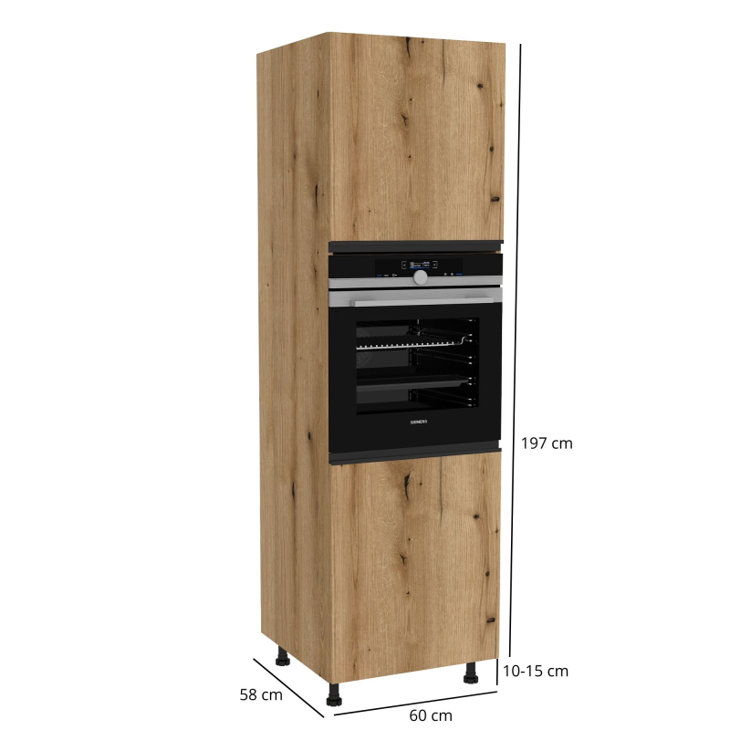 Szafka kuchenna BOSTON DP-60-197 lewa, dąb evok / Tafla L dąb evok | Mebelbos — zdjęcie 2