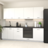 Zestaw 01 BOSTON wer.B 260 cm korpus biały, front Tafla biały | Mebelbos