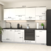 Zestaw 01 BOSTON wer.B 260 cm korpus biały, front Tafla biały | Mebelbos — zdjęcie 2