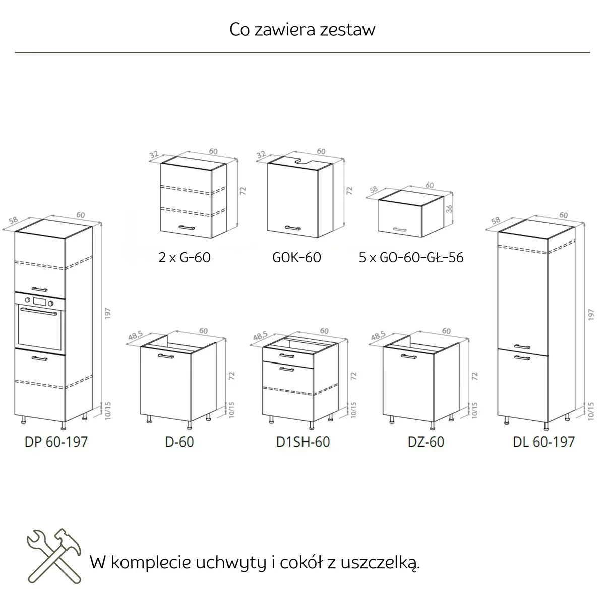 Zestaw 02 BOSTON z nadstawką 300 cm korpus biały, front Tafla biały + korpus d.cremona, front Tafla d.cremona | Mebelbos — zdjęcie 3