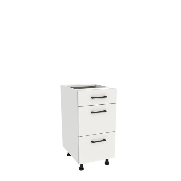 Szafka kuchenna BOSTON DSH-40-2W-1N biały / Tafla biały | Mebelbos