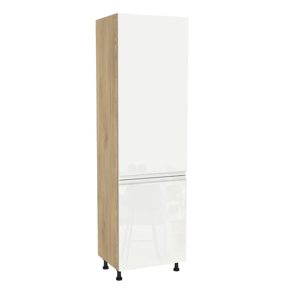 Szafka kuchenna BOSTON DL-60-197 dąb cremona / Tafla B akryl biały połysk | Mebelbos
