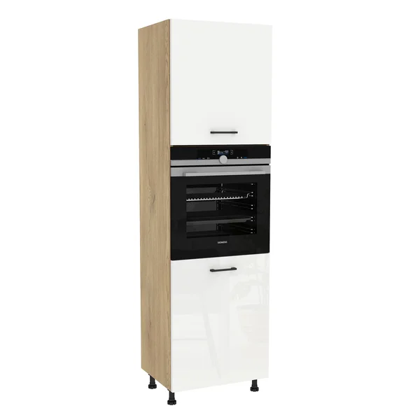 Szafka kuchenna BOSTON DP-60-197 dąb cremona / Tafla akryl biały połysk | Mebelbos